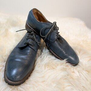 Ron White Leather Dress Shoes "Wyatt" Blueish Grey Men Size 10